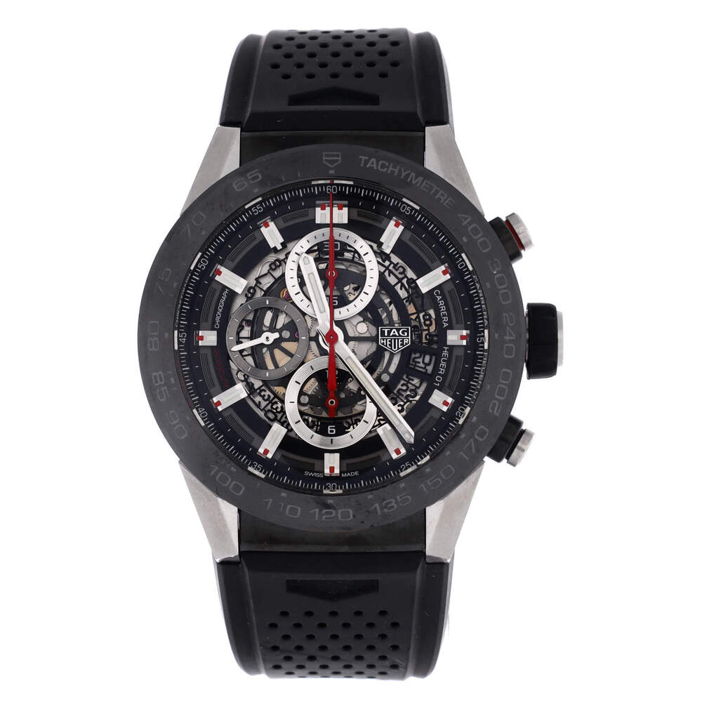 Tag Heuer 45 Carrera Calibre Heuer 01 Skeleton Chronograph Automatic Watch